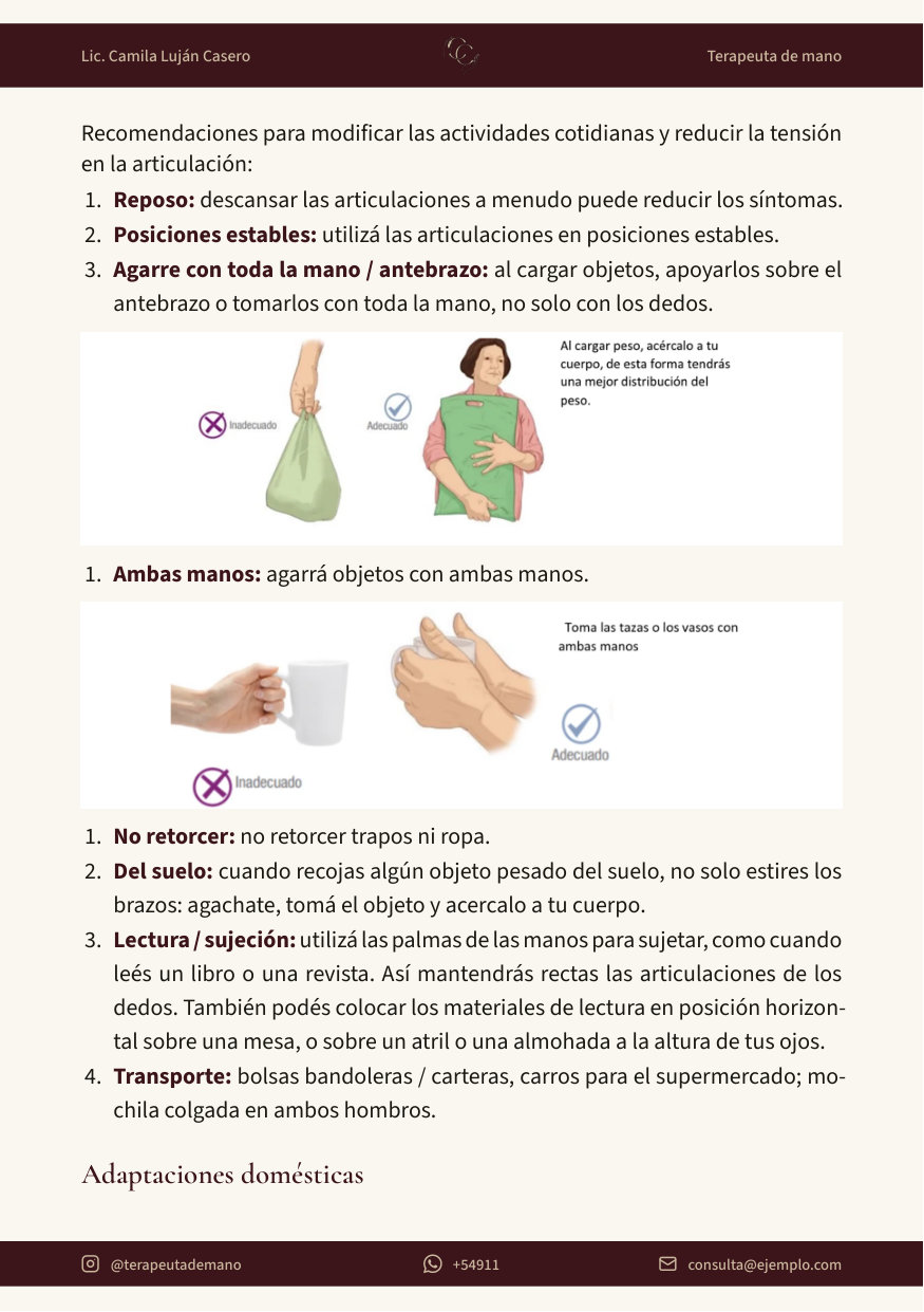 Vista previa página 3 — Protegé tus articulaciones en el día a día